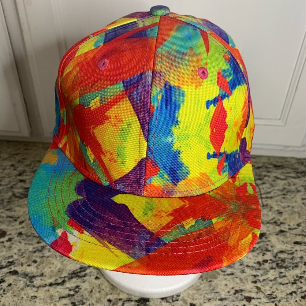 Abstract baseball hat. Crazy colors going on.